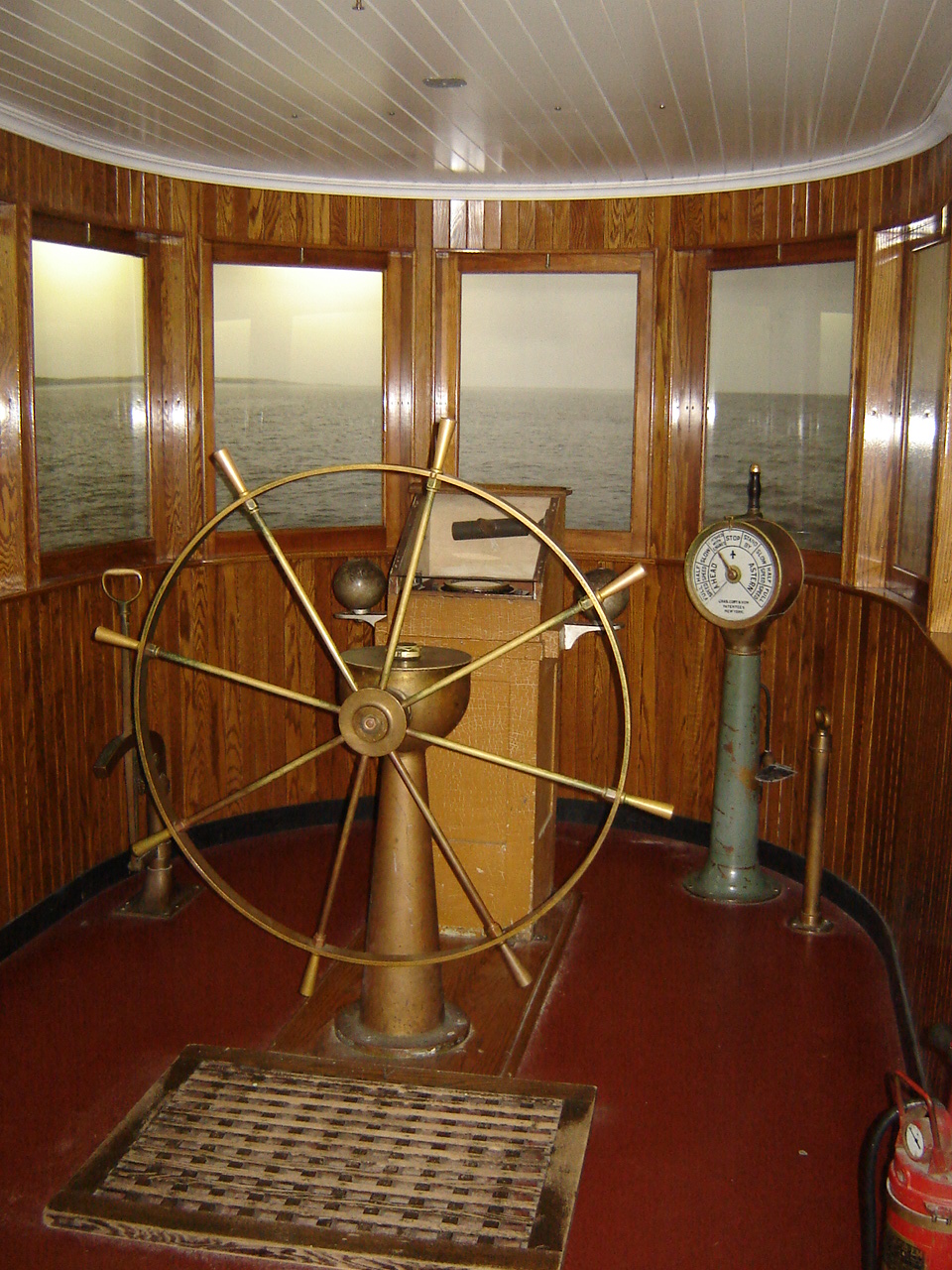 Mock up of t ships wheelhouse